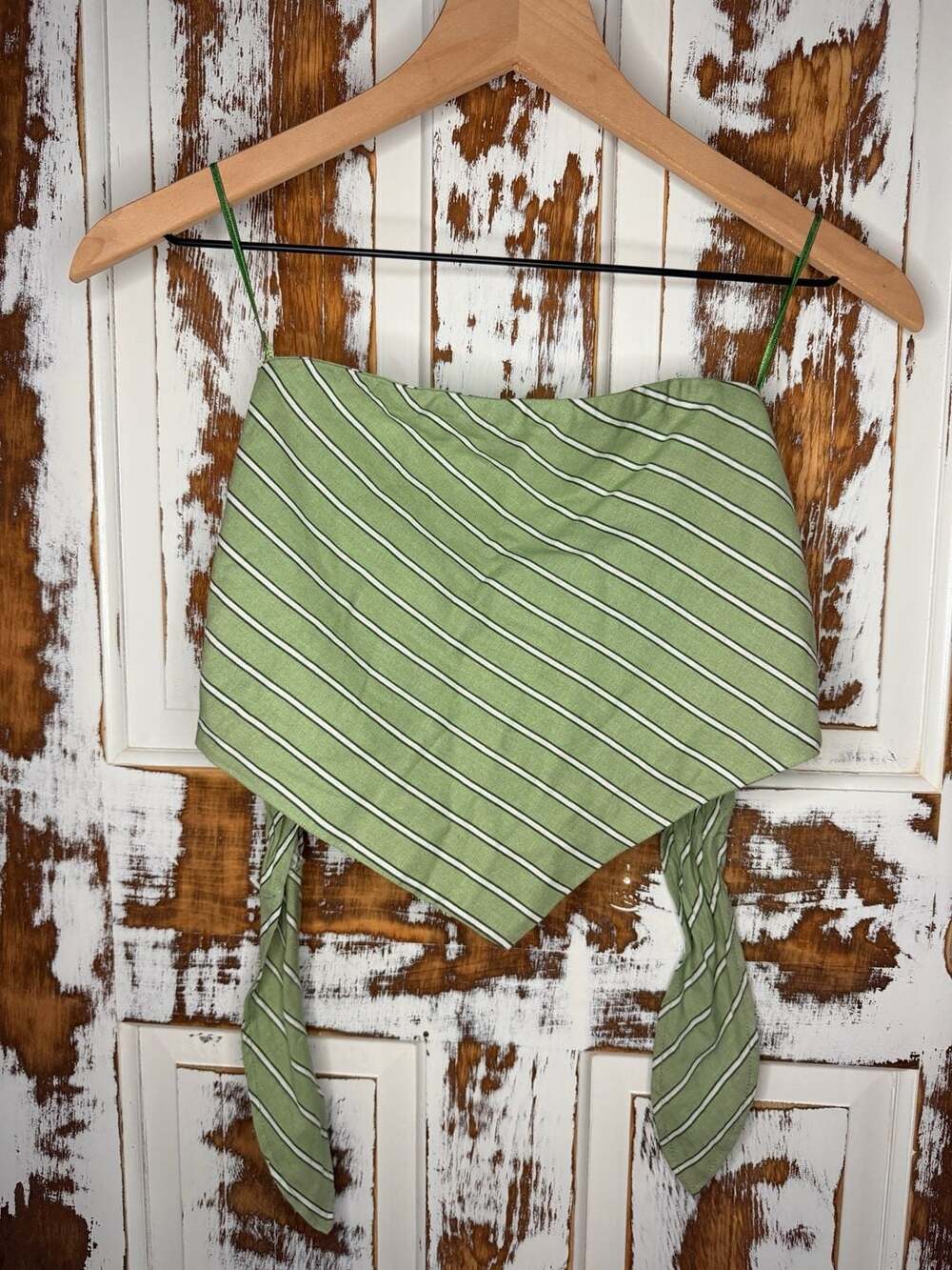 Zara Bohemian Y2K Handkerchief Tie-Back Crop Top Size M